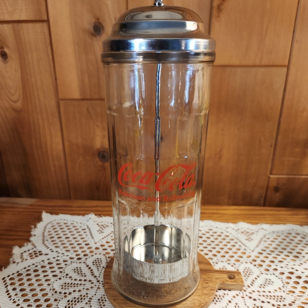 Vintage Coca Cola Straw Container